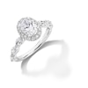 Thumbnail Image 3 of 2 CT. T.W. Oval and Marquise-Cut Certified Lab-Grown Diamond Frame Engagement Ring in 14K White Gold (F/VS2)