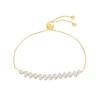 Thumbnail Image 1 of 1/2 CT. T.W. Diamond "S" Link Bolo Bracelet in Sterling Silver with 10K Gold Plate - 9"