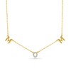Thumbnail Image 1 of 1/20 CT. T.W. Diamond "MOM" Letter Station Necklace in Sterling Silver with 10K Gold Plate