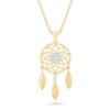Thumbnail Image 1 of Diamond Accent Dream Catcher Pendant in Sterling Silver with 10K Gold Plate