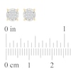 Thumbnail Image 5 of 1/10 CT. T.W. Multi-Diamond Miracle Frame Stud Earrings in Sterling Silver with 10K Gold Plate