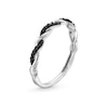 Thumbnail Image 3 of 1/10 CT. T.W. Black Diamond Twist Anniversary Band in 10K White Gold