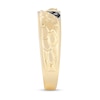 Thumbnail Image 2 of 1/8 CT. T.W. Black Diamond Slant Trio Nugget Wedding Band in 10K Gold