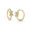 Thumbnail Image 1 of 1/4 CT. T.W. Certified Lab-Grown Diamond Knot Hoop Earrings in 10K Gold (F/SI2)