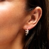 Thumbnail Image 2 of 1/4 CT. T.W. Certified Lab-Grown Diamond Knot Hoop Earrings in 10K Gold (F/SI2)