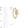 Thumbnail Image 3 of 1/4 CT. T.W. Certified Lab-Grown Diamond Knot Hoop Earrings in 10K Gold (F/SI2)