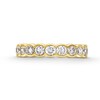 Thumbnail Image 4 of 1-1/2 CT. T.W. Certified Lab-Grown Diamond Bezel-Set Twelve Stone Scallop Edge Anniversary Band in 14K Gold (F/VS2)