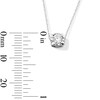 Thumbnail Image 3 of 1/5 CT. Diamond Miracle Cushion Frame Solitaire Pendant in 10K White Gold