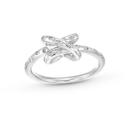 1/5 CT. T.W. Lab-Grown Diamond Bubbles Knot Ring in 10K White Gold (F/SI2)