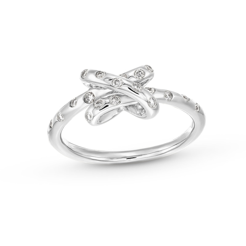 Main Image 1 of 1/5 CT. T.W. Lab-Grown Diamond Bubbles Knot Ring in 10K White Gold (F/SI2)