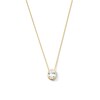 Thumbnail Image 1 of 1 CT. Oval Certified Lab-Grown Diamond Frame Solitaire Necklace in 14K Gold (F/SI2) - 19"
