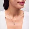 Thumbnail Image 2 of 1 CT. Oval Certified Lab-Grown Diamond Frame Solitaire Necklace in 14K Gold (F/SI2) - 19"