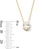 Thumbnail Image 3 of 1 CT. Oval Certified Lab-Grown Diamond Frame Solitaire Necklace in 14K Gold (F/SI2) - 19"