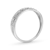 Thumbnail Image 3 of 1/15 CT. T.W. Baguette and Round Diamond Open Triple Row Stackable Anniversary Band in 10K White Gold