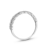Thumbnail Image 3 of 1/15 CT. T.W. Diamond Scallop Border Vintage-Style Stackable Anniversary Band in 10K White Gold