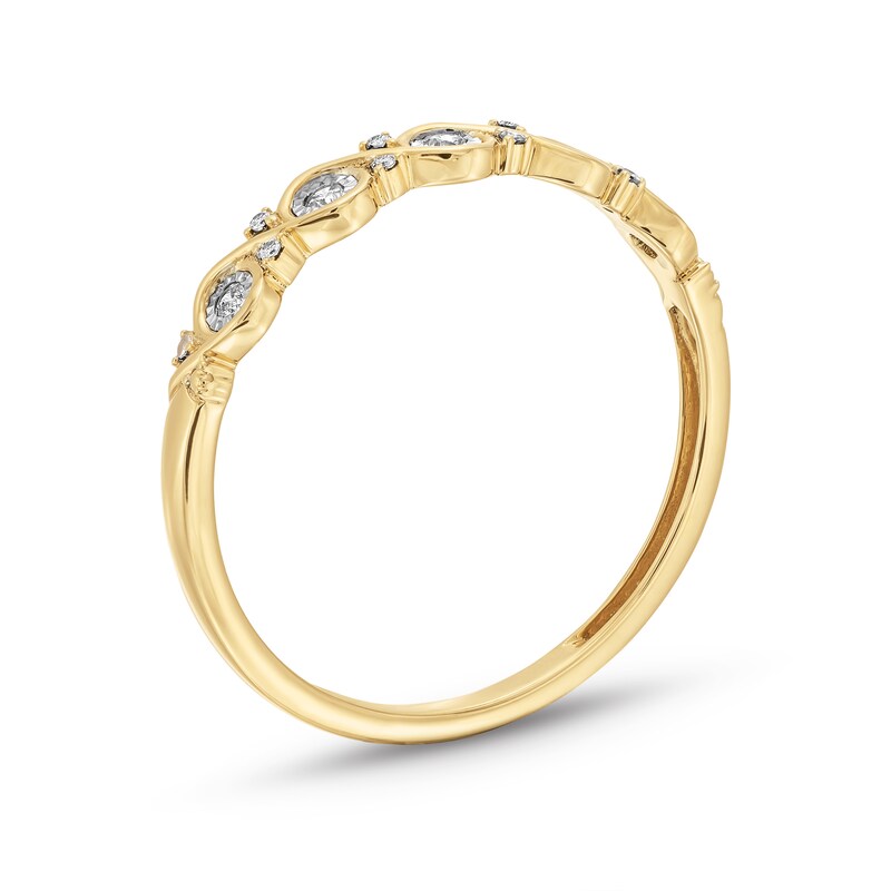 Main Image 3 of 1/15 CT. T.W. Diamond Cascading Stackable Anniversary Band in 10K Gold