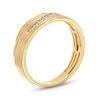 Thumbnail Image 3 of 1/5 CT. T.W. Diamond Graduated Rolling Groove Anniversary Band in 10K Gold