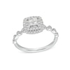 Thumbnail Image 1 of 1/2 CT. T.W. Quad Princess-Cut Diamond Double Cushion Frame Vintage-Style Engagement Ring in 10K White Gold