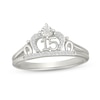 Thumbnail Image 1 of 1/10 CT. T.W. Diamond Quinceañera “15” Crown Ring in Sterling Silver