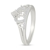 Thumbnail Image 2 of 1/10 CT. T.W. Diamond Quinceañera “15” Crown Ring in Sterling Silver