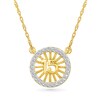 Thumbnail Image 1 of 1/6 CT. T.W. Diamond Quinceañera “15” Wheel Necklace in Sterling Silver with 10K Gold Plate