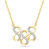 Thumbnail Image 1 of Diamond Accent Lucky Number “888” Necklace in Sterling Silver with 10K Gold Plate