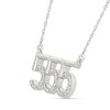 Thumbnail Image 2 of Diamond Accent Lucky Number “555” Necklace in Sterling Silver