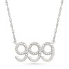 Thumbnail Image 1 of Diamond Accent Lucky Number “999” Necklace in Sterling Silver