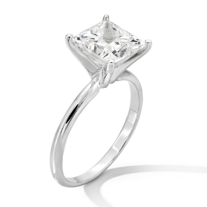 Main Image 3 of 3 CT. Princess-Cut Certified Lab-Grown Diamond Solitaire Engagement Ring in 14K White Gold (F/VS2)