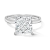 Thumbnail Image 1 of 4 CT. Princess-Cut Certified Lab-Grown Diamond Solitaire Engagement Ring in 14K White Gold (F/VS2)