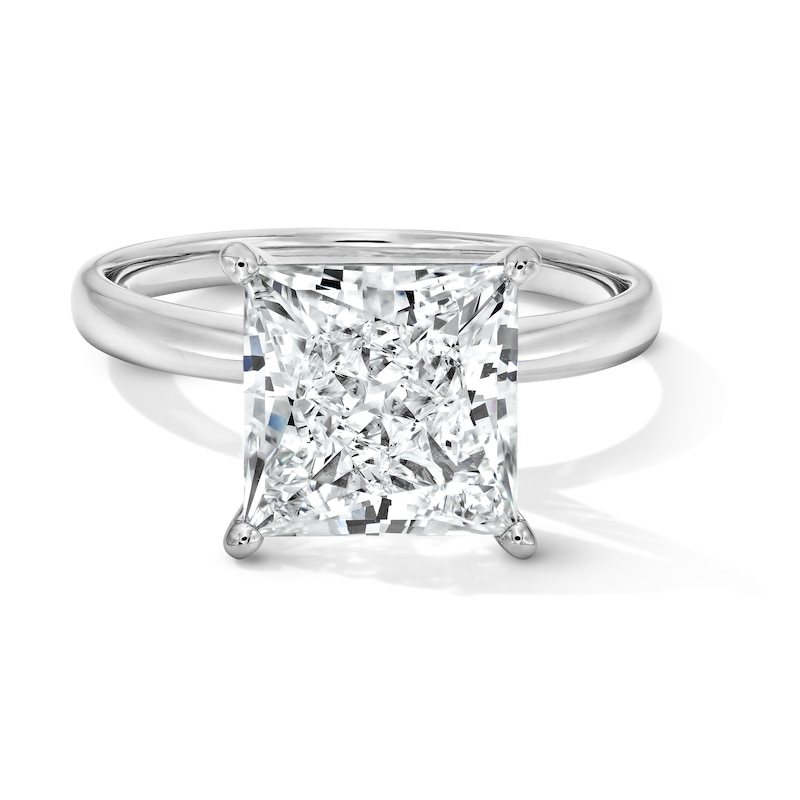 Main Image 1 of 4 CT. Princess-Cut Certified Lab-Grown Diamond Solitaire Engagement Ring in 14K White Gold (F/VS2)