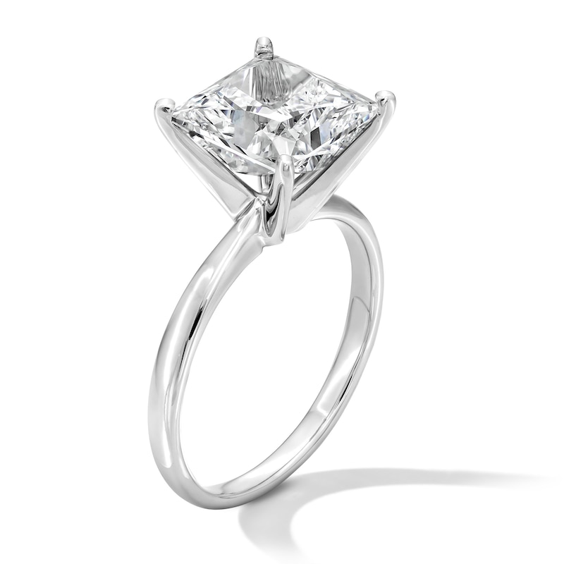 Main Image 3 of 4 CT. Princess-Cut Certified Lab-Grown Diamond Solitaire Engagement Ring in 14K White Gold (F/VS2)