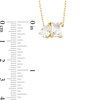 Thumbnail Image 3 of Pear-Shaped and Emerald-Cut White Lab-Created Sapphire Toi et Moi Necklace in Sterling Silver with 18K Gold Plate