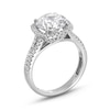 Thumbnail Image 3 of 3-1/2 CT. T.W. Certified Lab-Grown Diamond Cushion Frame Double Row Engagement Ring in 14K White Gold (F/SI2)