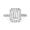 Thumbnail Image 4 of 2-1/2 CT. T.W. Emerald-Cut Certified Lab-Grown Diamond Frame Engagement Ring in 14K White Gold (F/SI2)