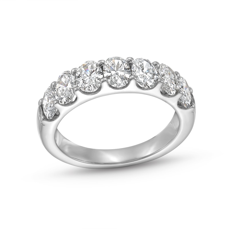Main Image 1 of 2 CT. T.W. Oval Certified Lab-Grown Diamond Seven Stone Anniversary Band in 14K White Gold (F/SI2)