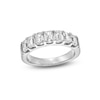 Thumbnail Image 1 of 2 CT. T.W. Emerald-Cut Certified Lab-Grown Diamond Seven Stone Anniversary Band in 14K White Gold (F/SI2)
