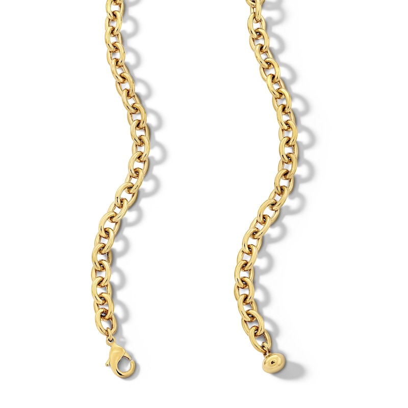 Main Image 3 of Zales x SOKO 6.5mm Miji Link Necklace in Brass with 24K Gold Plate - 17.6"
