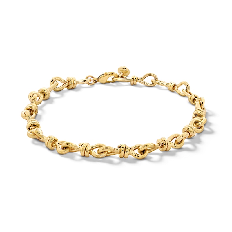 Main Image 1 of Zales x SOKO 7.5mm Miji Link Bracelet in Brass with 24K Gold Plate - 7.99"