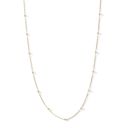 10K Solid Gold Saturn Chain - 20"