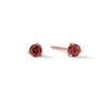 Thumbnail Image 1 of Garnet Solitaire Martini Stud Earrings in 10K Rose Gold