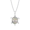 Thumbnail Image 1 of Oval Cultured Mabe Pearl Turtle Pendant in Sterling Silver