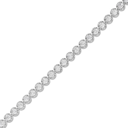 5 CT. T.W. Certified Lab-Grown Diamond Bubbles Tennis Bracelet in 10K White Gold (I/SI2)