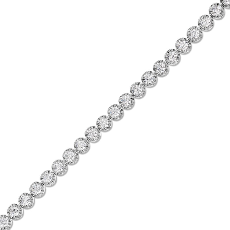 Main Image 1 of 5 CT. T.W. Lab-Grown Diamond Bubbles Tennis Bracelet in 10K White Gold (I/SI2)