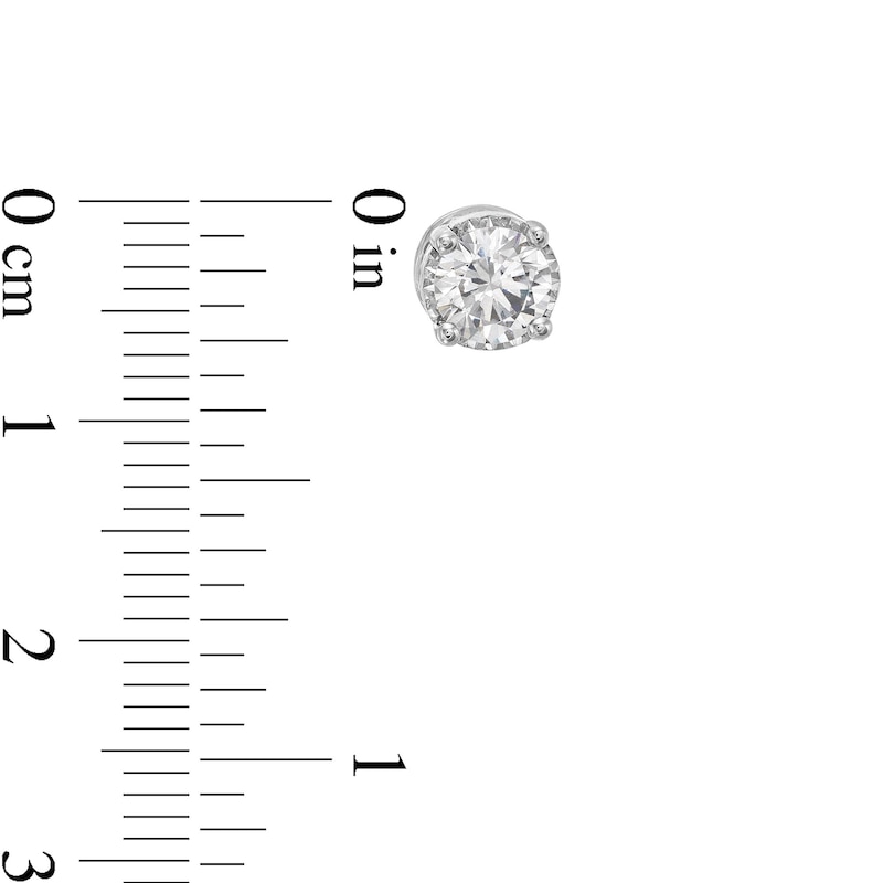 Main Image 2 of 2 CT. T.W. Certified Lab-Grown Diamond Solitaire Stud Earrings in 10K White Gold (I/SI2)
