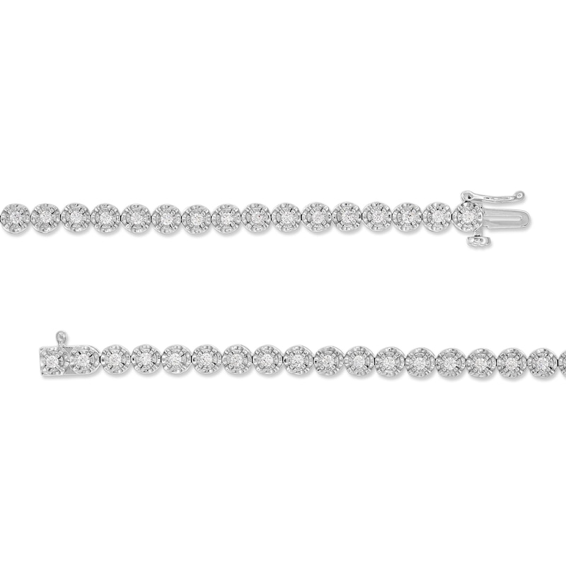 Main Image 2 of 1 CT. T.W. Certified Lab-Grown Diamond Bubbles Tennis Bracelet in Sterling Silver (I/SI2)