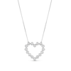 Thumbnail Image 1 of 1 CT. T.W. Certified Lab-Grown Diamond Bubbles Heart Necklace in Sterling Silver (I/SI2)