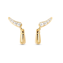PDPAOLA™ at Zales Cubic Zirconia Teardrop Earrings in Sterling Silver with 18K Gold Plate