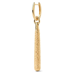 PDPAOLA™ at Zales ICONS Textured Large Teardrop Dangle Single Hoop Earring in Sterling Silver with 18K Gold Plate