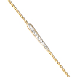 PDPAOLA™ at Zales Cubic Zirconia Graduated Bracelet in Sterling Silver with 18K Gold Plate